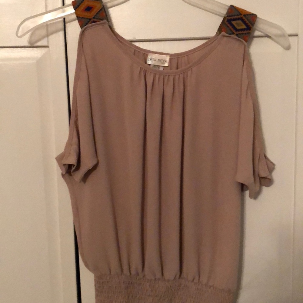 Tan Indian Style Top